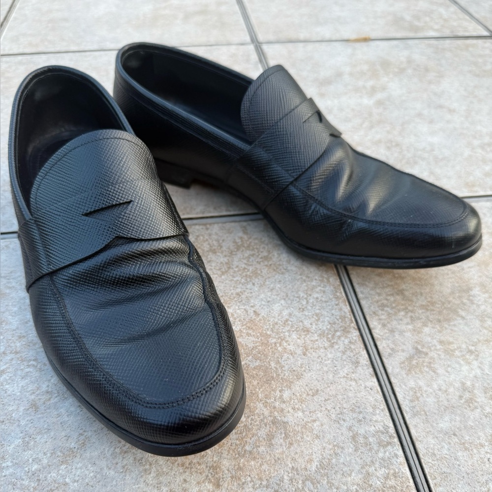 Prada Saffiano leather penny loafers - Picture 2 of 14